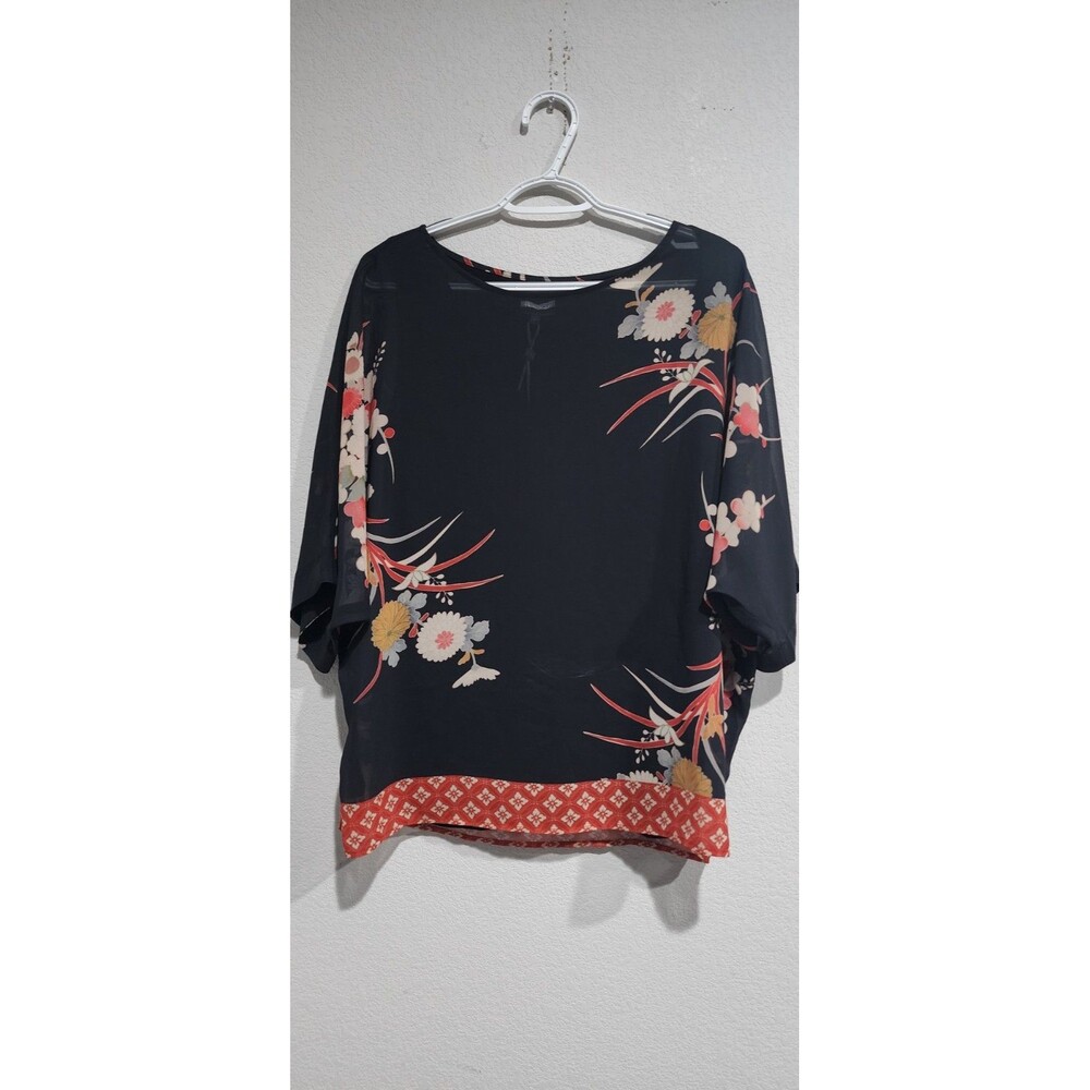 Phase Eight Womens Floral Long Sleeve Blouse Chiffon Top Lightweight M